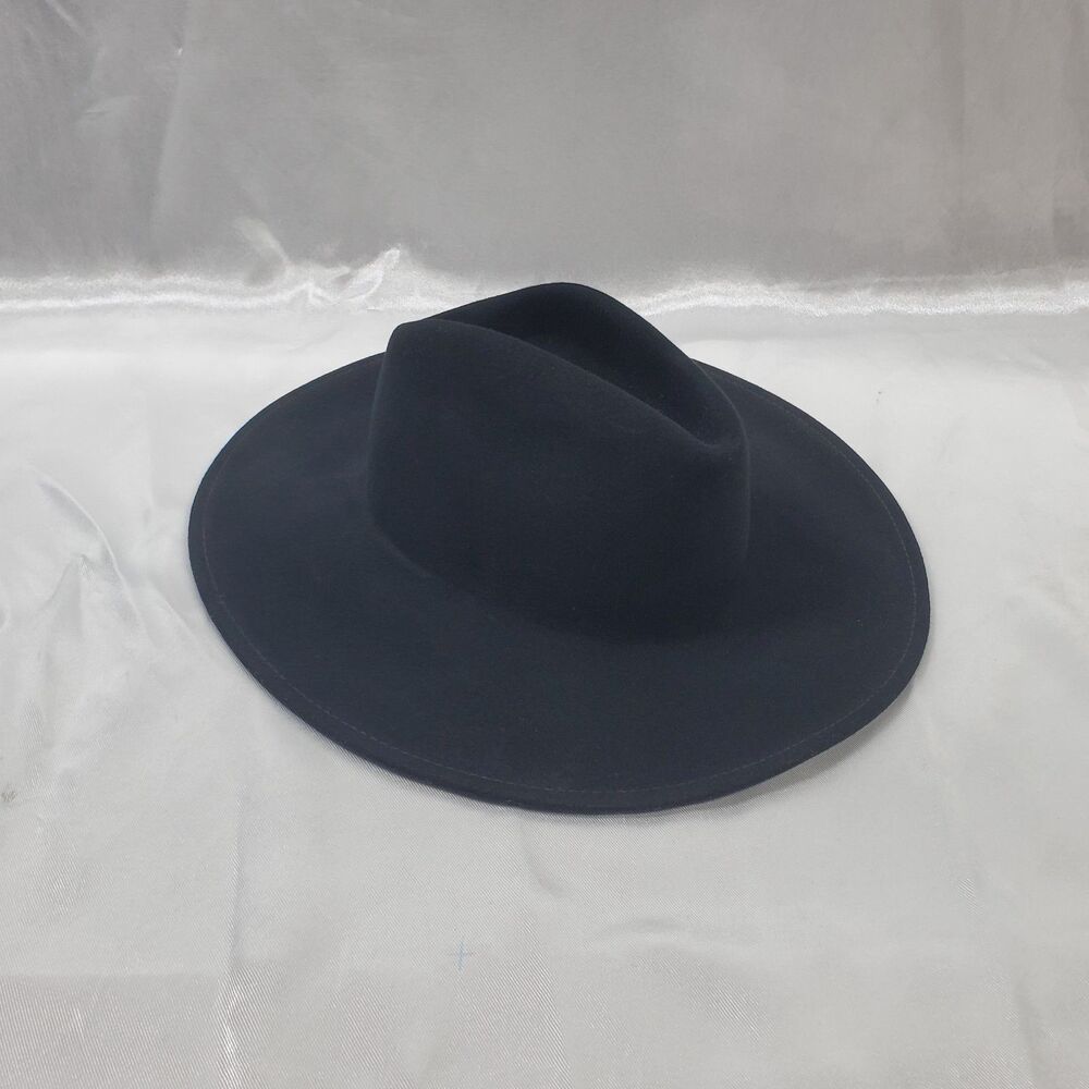 Vanner The Shire Black Beauty Wool Wide Brim Fedora Hat Large USA Made - Picture 1 of 6